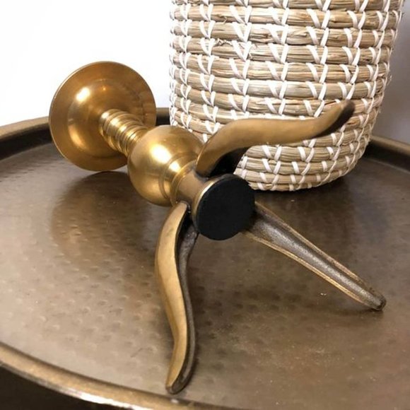 Mid Century Modern Brass Candlestick - MCM brass candlestick - Picture 4 of 7